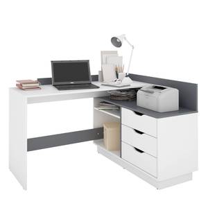 Bureau d’angle Paroy Anthracite - Blanc