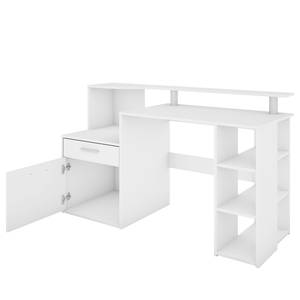 Bureau Moncy Matière plastique - Blanc / Argenté