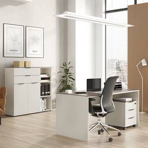 Bureau Ancona kasjmierkleurig/notenboomhouten look