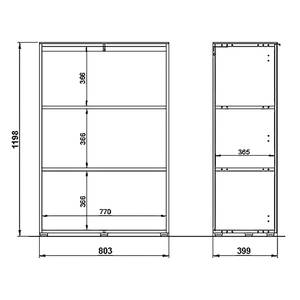 Büroset Ancona (3-teilig) Metall - Kaschmir / Nussbaum Dekor