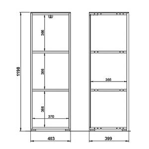 Büroset Ancona (3-teilig) Metall - Kaschmir / Nussbaum Dekor