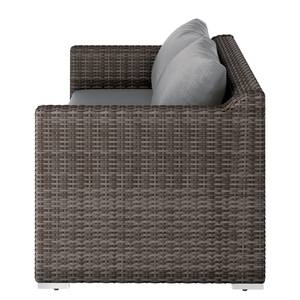 Loungeset Lenax (4-delig) polyrotan/geweven stof - grijs/beige