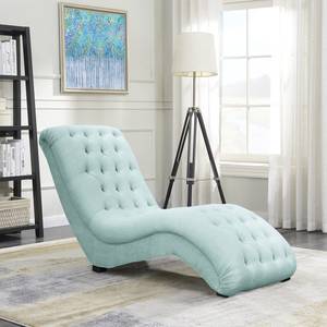 Chaise relax Cenon Microfibre - Bleu pastel