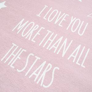 Kindervloerkleed Stars kunstvezels - Roze - 140 x 190 cm