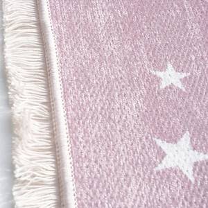 Tapis enfant Stars Fibres synthétiques - Rose - 140 x 190 cm