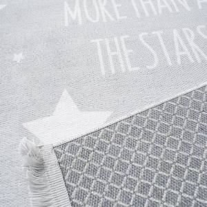 Kindervloerkleed Stars kunstvezels - Lichtgrijs - 140 x 190 cm