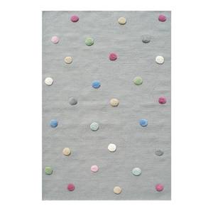 Kindervloerkleed Colordots wol - Lichtgrijs - 100 x 160 cm