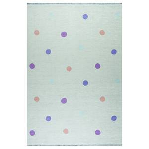 Kindervloerkleed Dots kunstvezels - Mintkleurig - 140 x 190 cm