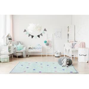 Tapis enfant Dots Fibres synthétiques - Menthe - 100 x 160 cm