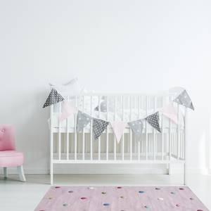 Kindervloerkleed Colordots wol - Mauve - 100 x 160 cm