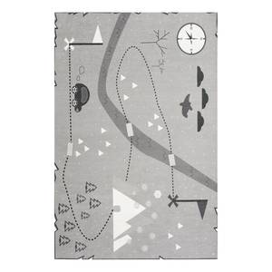 Kindervloerkleed Schatkaart kunstvezels - Grijs - 100 x 160 cm