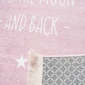 Tapis enfant Moon Fibres synthétiques - Rose - 100 x 160 cm