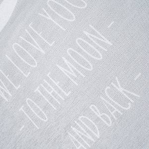 Tapis enfant Moon Fibres synthétiques - Gris clair - 140 x 190 cm