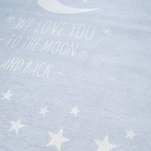Kindervloerkleed Moon kunstvezels - Pastelblauw - 100 x 160 cm