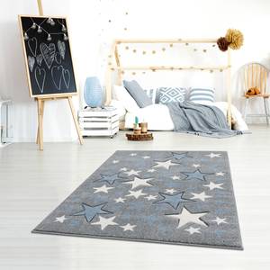 Tapis enfant Stella Fibres synthétiques - Gris / Bleu pigeon - 120 x 180 cm