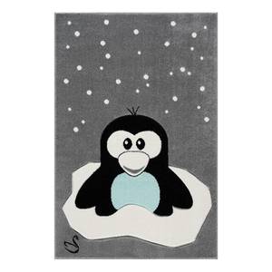 Kindervloerkleed Pinguin Elliot kunstvezels - grijs/zwart