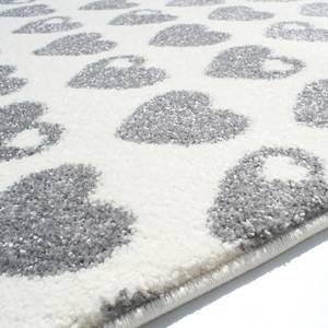 Tapis enfant Cœur II Fibres synthétiques - Blanc / Gris clair