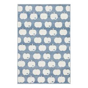 Tapis enfant Pomme Fibres synthétiques - Bleu Gris