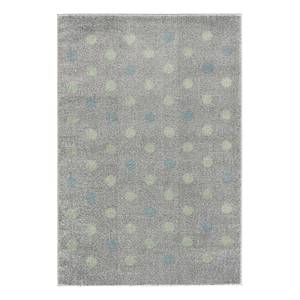 Tapis enfant Confetti Fibres synthétiques - Gris / Vert menthe - 160 x 230 cm