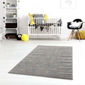 Tapis enfant Confetti Fibres synthétiques - Gris / Vert menthe - 160 x 230 cm