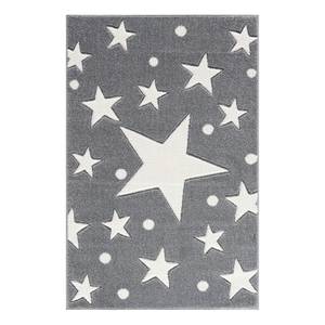 Kindervloerkleed Estrella kunstvezels - Lichtgrijs/wit - 100 x 160 cm