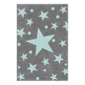 Tapis enfant Estrella Fibres synthétiques - Gris clair / Vert menthe - 160 x 230 cm