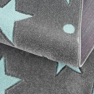 Tapis enfant Estrella Fibres synthétiques - Gris clair / Vert menthe - 160 x 230 cm