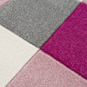Kinderteppich Checkerboard Kunstfaser - Pink - 160 x 230 cm