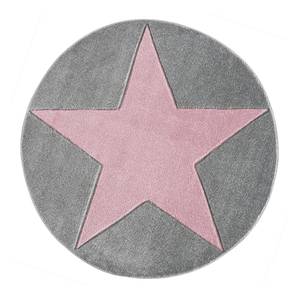 Tapis enfant rond Shootingstar Fibres synthétiques - Rose vieilli / Gris - Diamètre : 133 cm