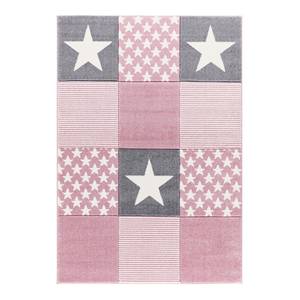 Tapis enfant Starwalk Fibres synthétiques - Gris / Rose - 120 x 180 cm