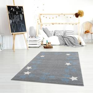 Tapis enfant Spring Fibres synthétiques - Gris / Bleu pigeon - 160 x 230 cm