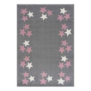 Kinderteppich Spring Kunstfaser - Grau / Pink - 120 x 180 cm