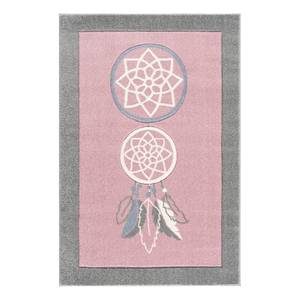 Tapis enfant Attrape-rêves Fibres synthétiques - Rose / Gris clair