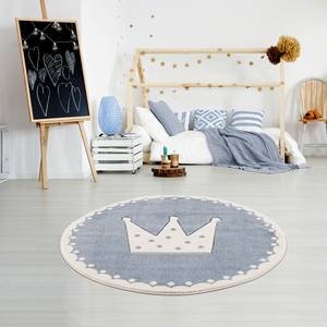 Tapis enfant Crown Fibres synthétiques - Bleu pastel