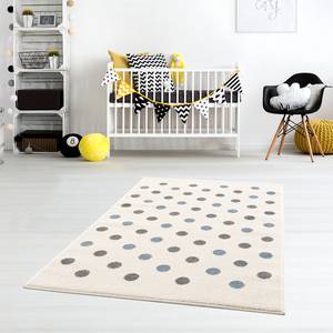 Tapis enfant Confetti Fibres synthétiques - Crème / Gris - 160 x 230 cm