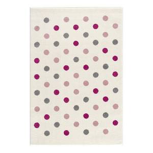 Tapis enfant Confetti Fibres synthétiques - Crème / Rose vieilli - 160 x 230 cm