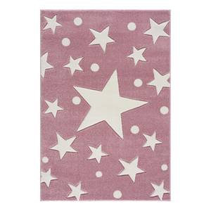 Kinderteppich Estrella Kunstfaser - Rosa / Weiß - 200 x 300 cm