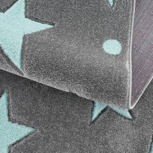 Tapis enfant Estrella Fibres synthétiques - Gris clair / Vert menthe - 100 x 160 cm