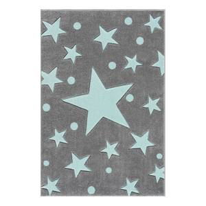 Kindervloerkleed Estrella kunstvezels - Lichtgrijs/mintgroen - 100 x 160 cm