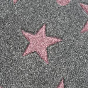 Kindervloerkleed Estrella kunstvezels - Grijs/roze - 120 x 180 cm