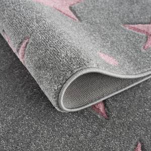 Kinderteppich Estrella Kunstfaser - Grau / Rosa - 100 x 160 cm
