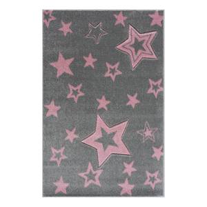 Tapis enfant Galaxy Fibres synthétiques - Gris / Rose - 120 x 180 cm