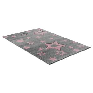 Kinderteppich Galaxy Kunstfaser - Grau / Rosa - 160 x 230 cm