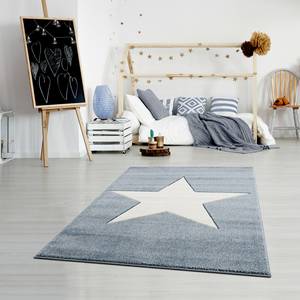 Kindervloerkleed Shootingstar kunstvezels - Duifblauw/Crèmekleurig - 120 x 180 cm