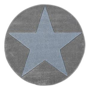 Kindervloerkleed Shootingstar rond kunstvezels - Duifblauw/Grijs - Diameter: 160 cm