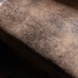Canapé d’angle Sagata Microfibre Afua: Marron café - Méridienne courte à droite (vue de face) - Sans fonction couchage