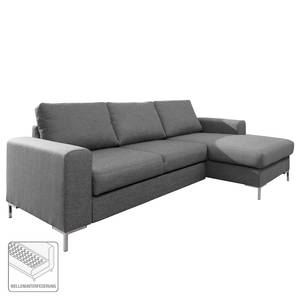 Ecksofa Sagata Webstoff - Grau - Longchair davorstehend rechts - Keine Funktion