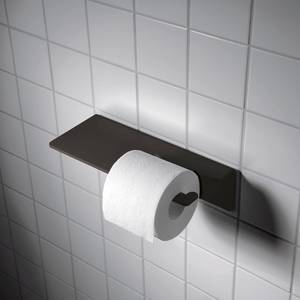 Toilettenpapierhalter Radius Puro Aluminium - Matt Schwarz