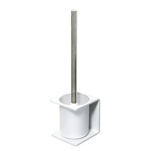 WC-Garnitur Radius Puro Cling Zum Kleben - Aluminium - Weiß