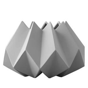 Vase Folded Karbon Keramik - Lichtgrau